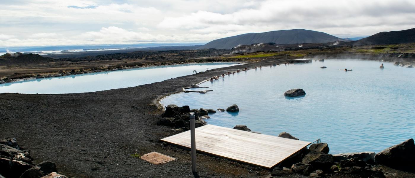 冰岛的地热池